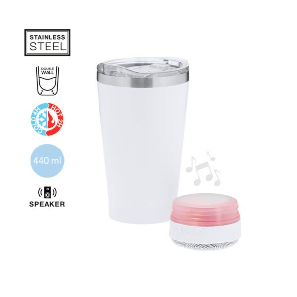 Vaso Térmico Altavoz Tandix BLANCO